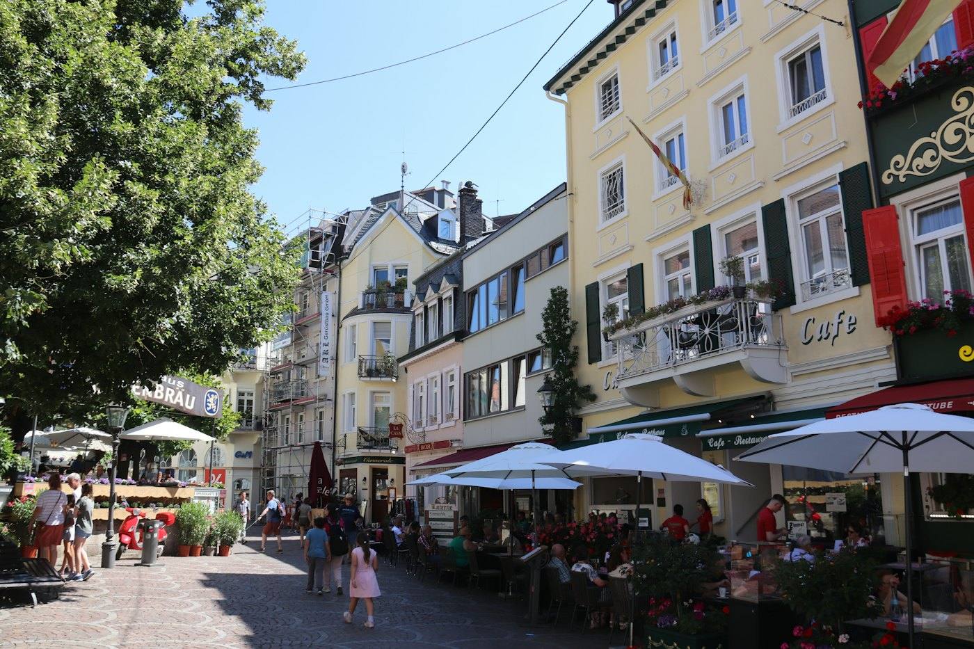 Old town of Baden-Baden, on the way from the bath to the Kurhaus